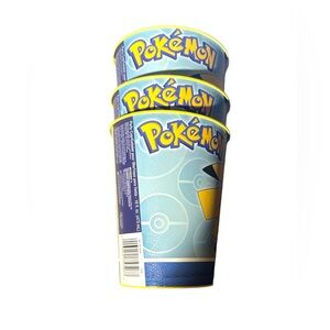 POKÉMON Pikachu 2021 Plastic Party Collectible (3) Cups 16 OZ